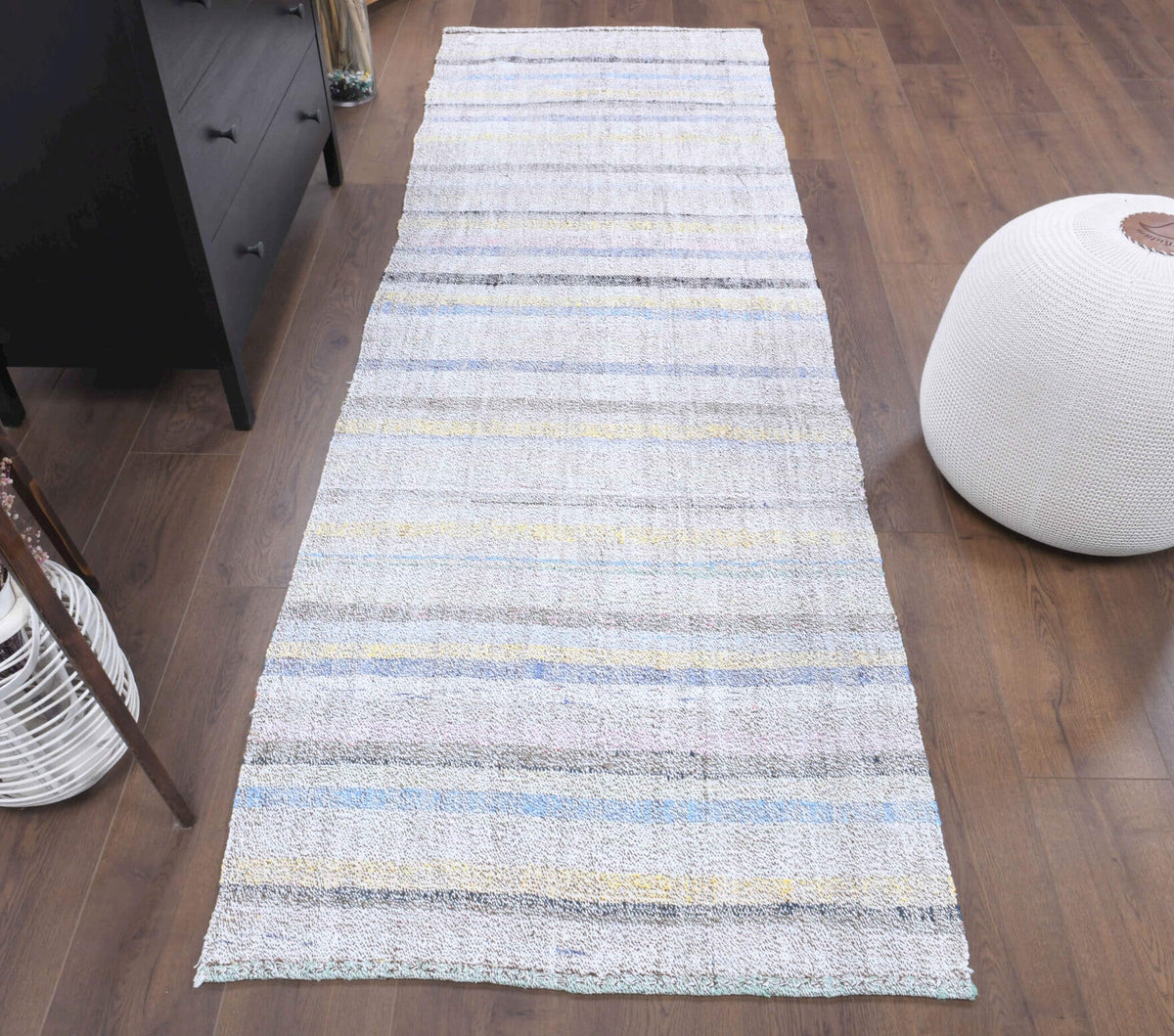 3x9 Handmade Vintage Kilim Runner