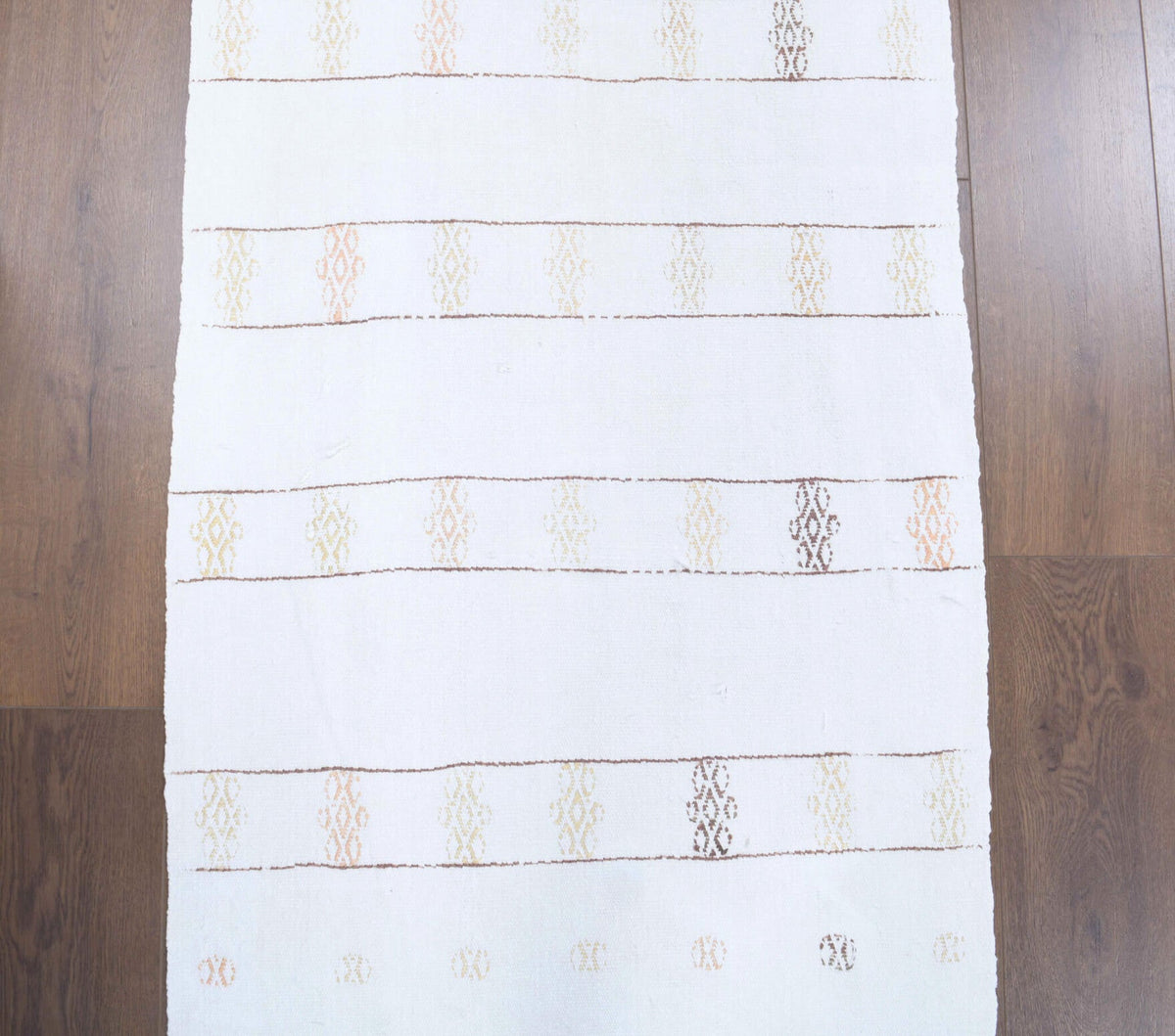 El yapımı vintage yolluk 76x272 cm kilim desenli yün - mekan görünümü
