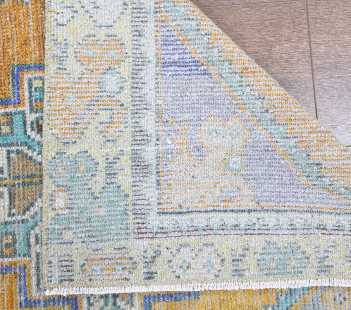 El yapımı vintage yolluk 81x272 cm oryantal desenli yün - desen detayı