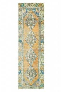 El yapımı vintage yolluk 81x272 cm oryantal desenli yün - farklı açıdan görünüm