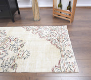 El yapımı vintage yolluk 89x264 cm oryantal desenli yün - detay görünümü