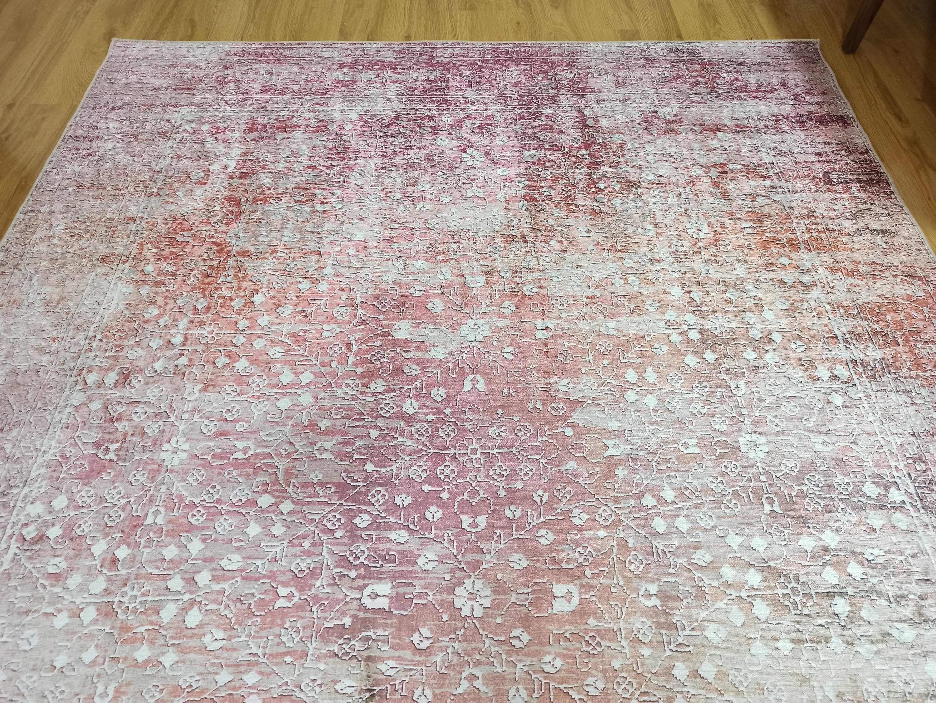 Gray Geometric Patterned Vintage Carpet - CLEARANCE - 12776OU