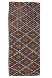 4x10 Vintage Kilim Flatweave Geometric Handmade Rug