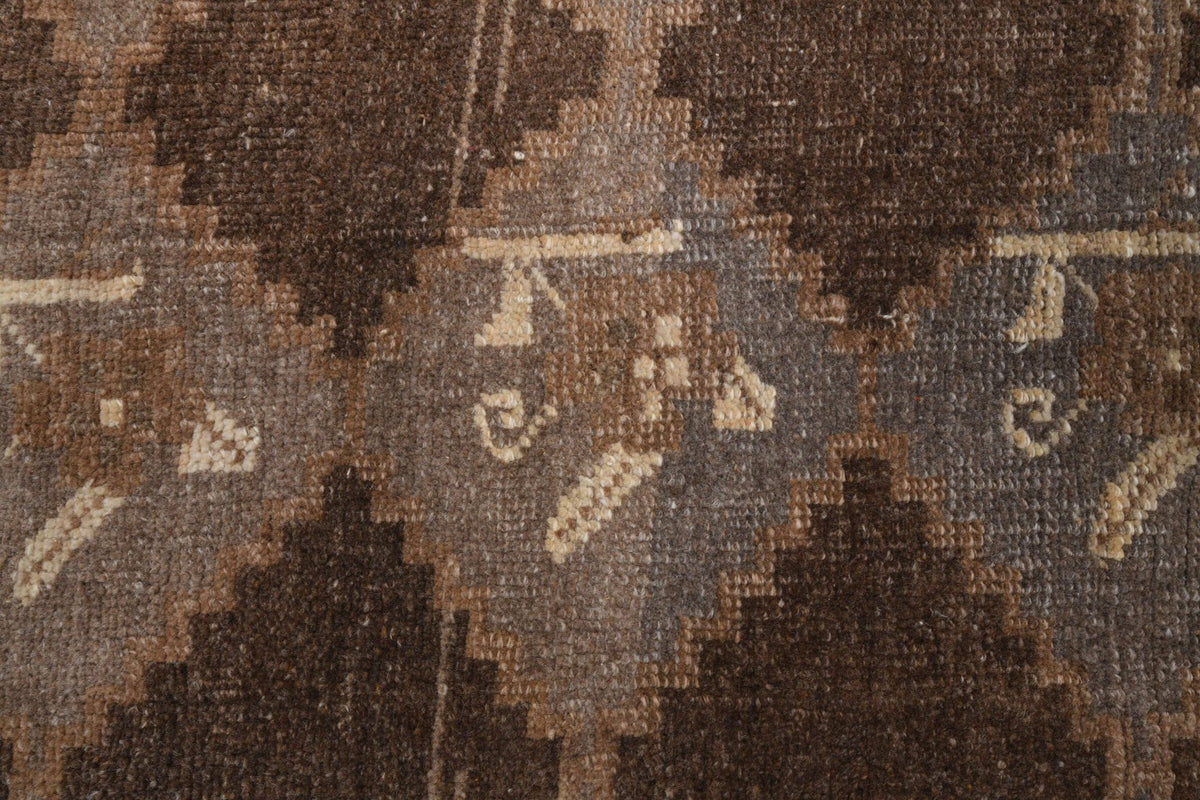 Vintage Brown Flatweave Runner Rug