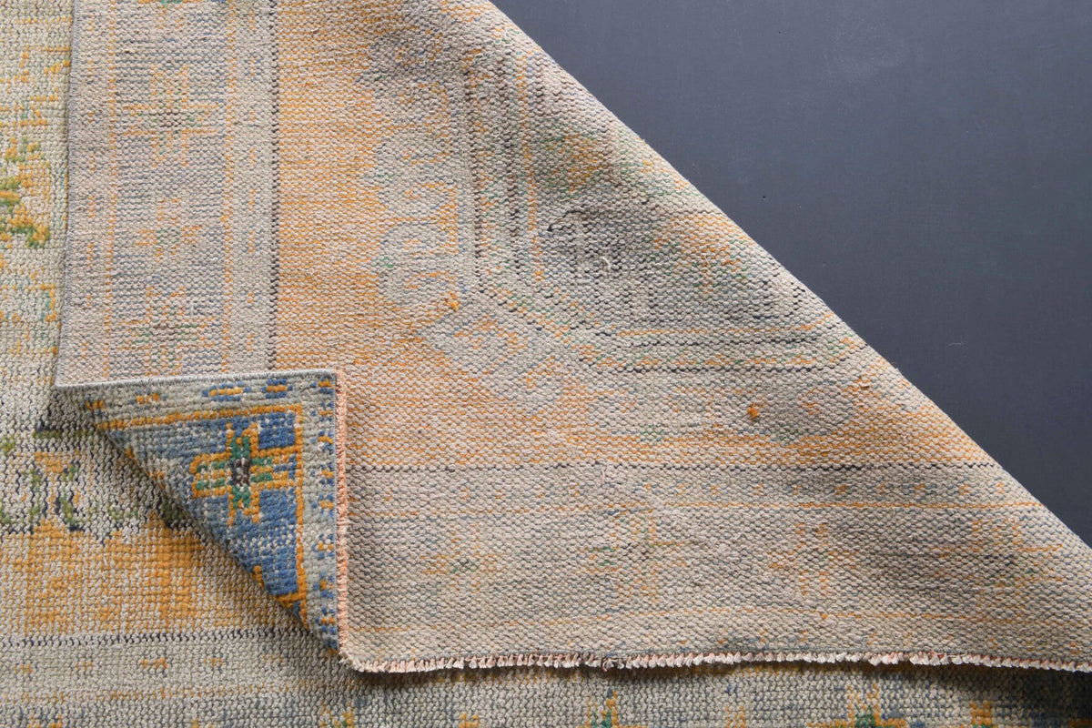 El yapımı vintage yolluk 132x323 cm oryantal desenli yün - farklı açıdan görünüm