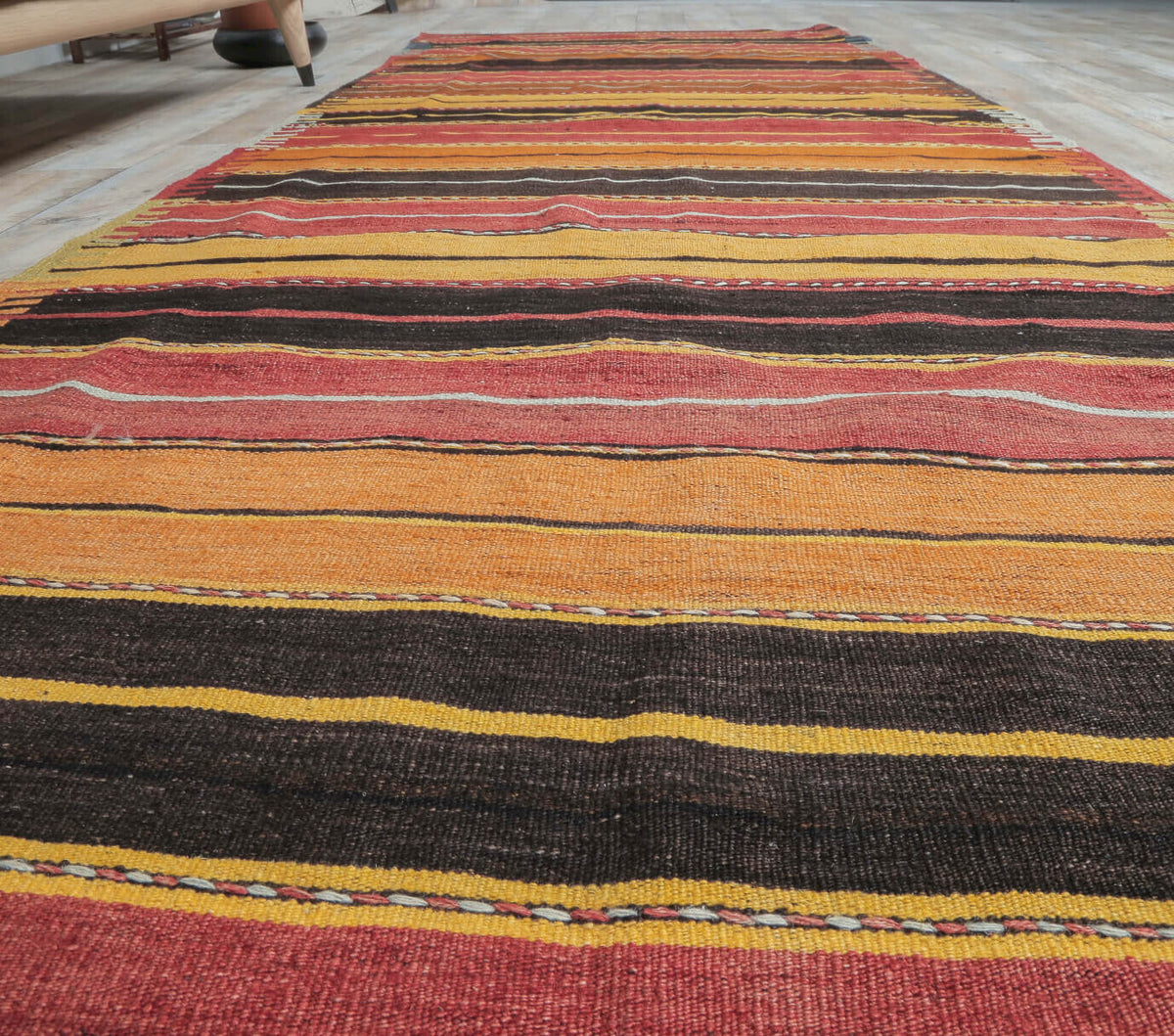4x12 Vintage Handwoven Kilim Runner