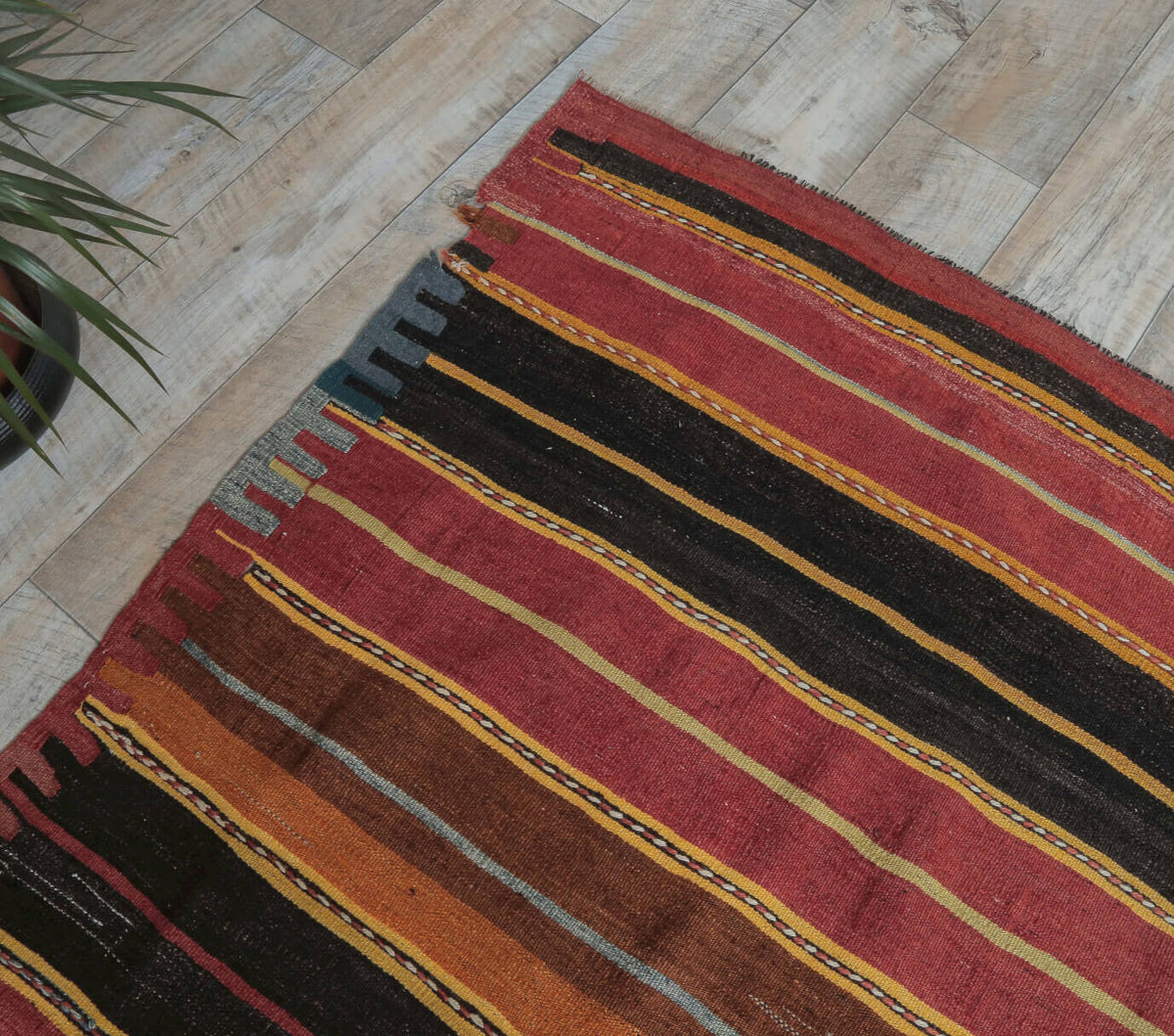 4x12 Vintage Handwoven Kilim Runner