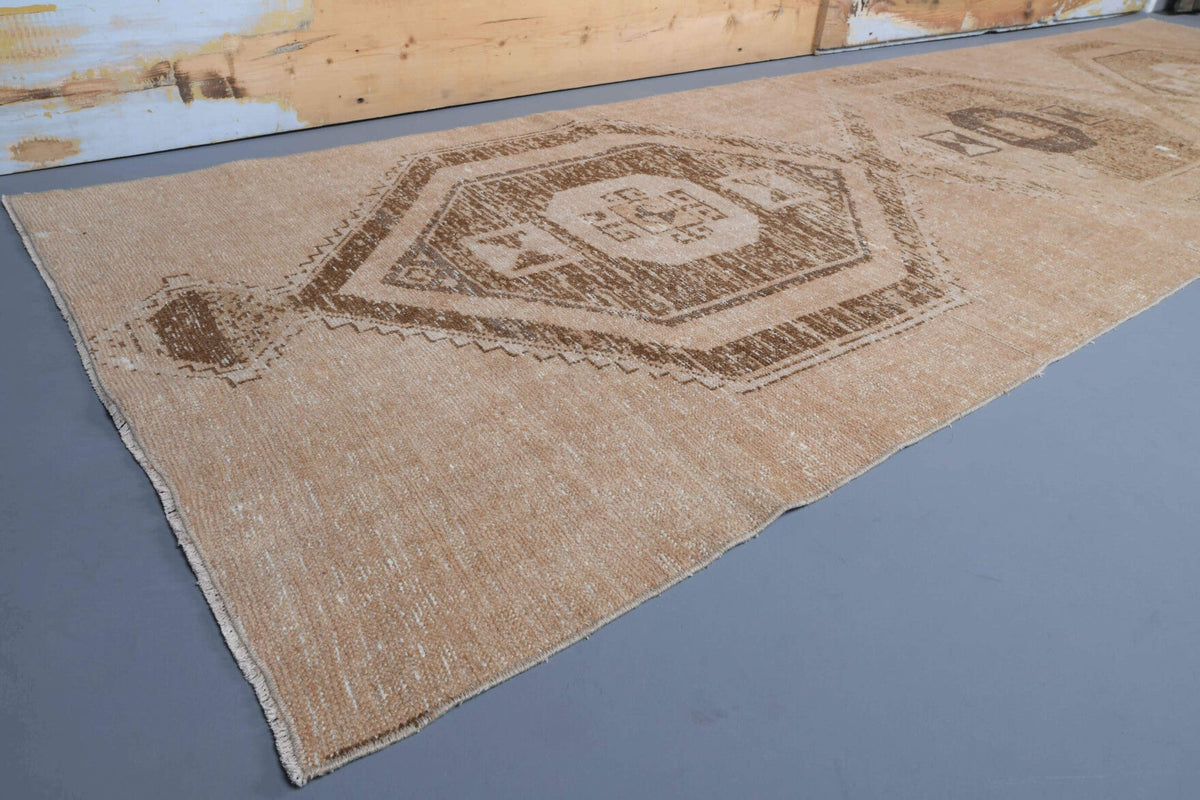 Turkish Vintage Oushak Runner Rug