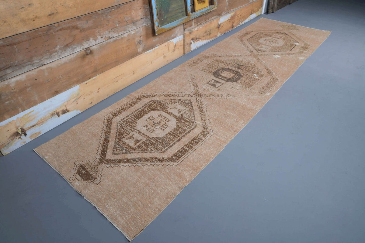 Turkish Vintage Oushak Runner Rug