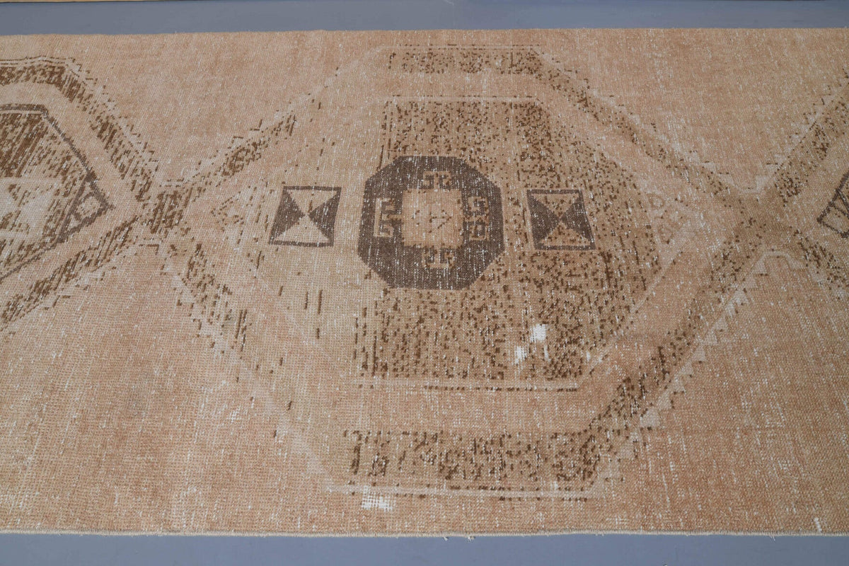 Turkish Vintage Oushak Runner Rug