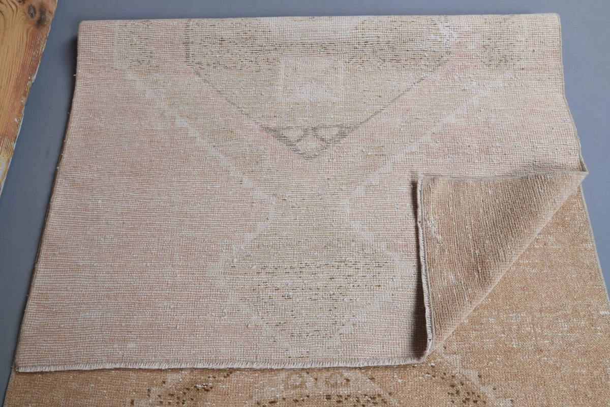 Turkish Vintage Oushak Runner Rug