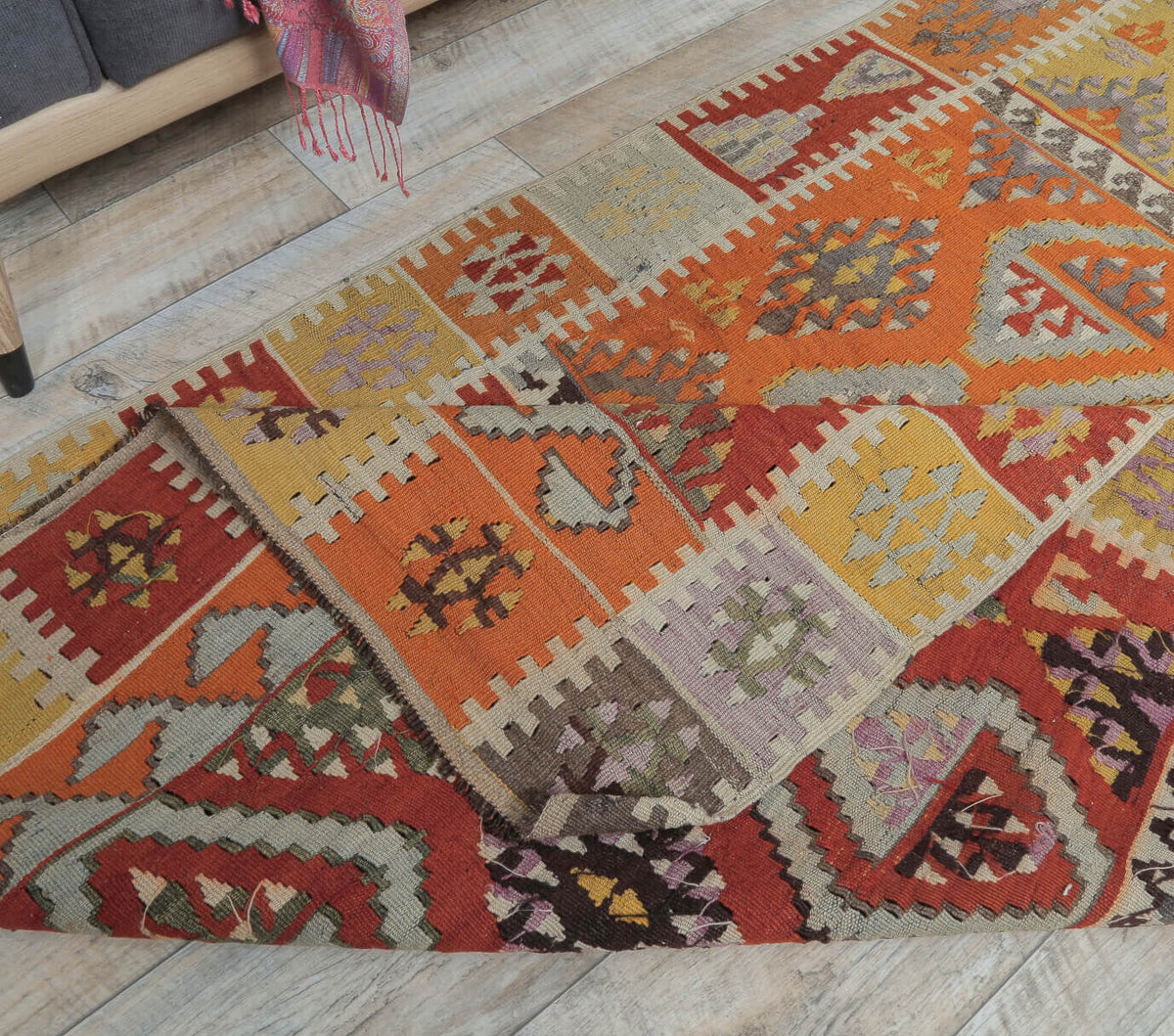 4x12 Vintage Handwoven Rug Runner