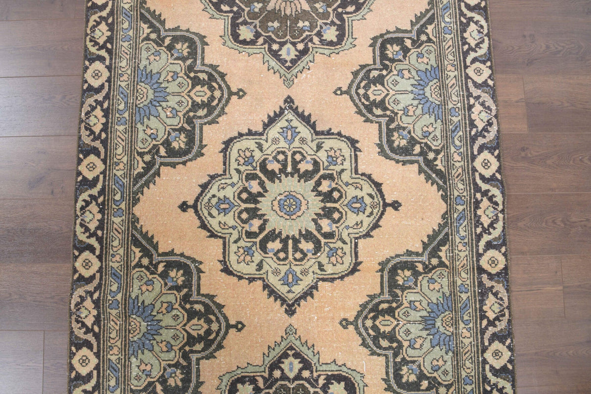 4x13 Wool Vintage Runner Rug