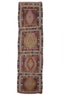 4x14 Vintage Kilim Flatweave Rug Runner