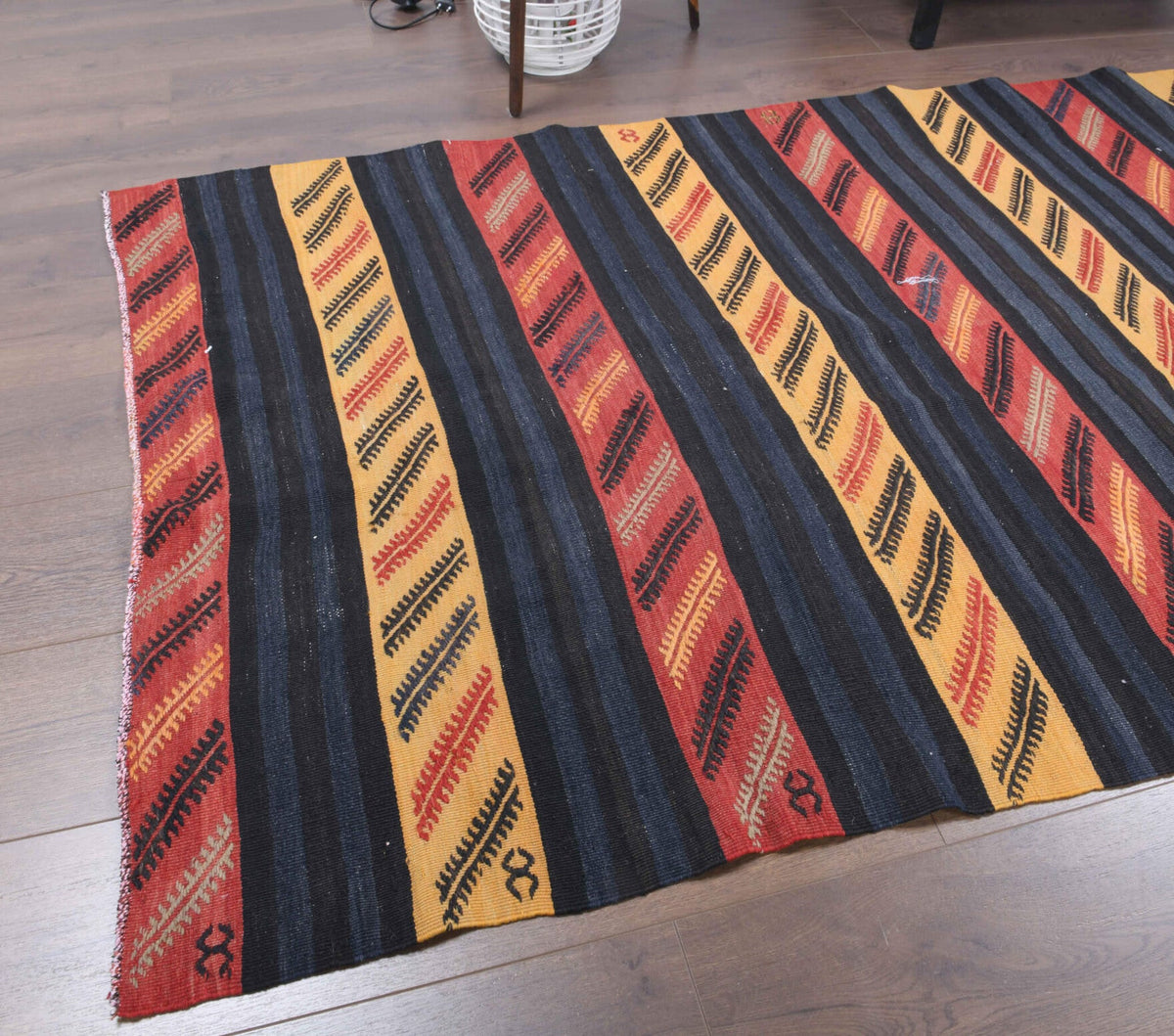 4x14 Wool Vintage Kilim Runner Rug