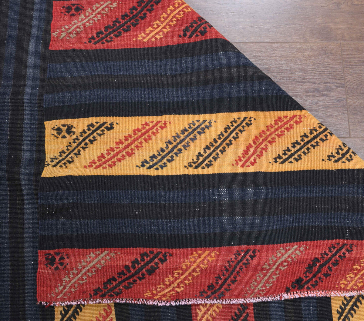 4x14 Wool Vintage Kilim Runner Rug