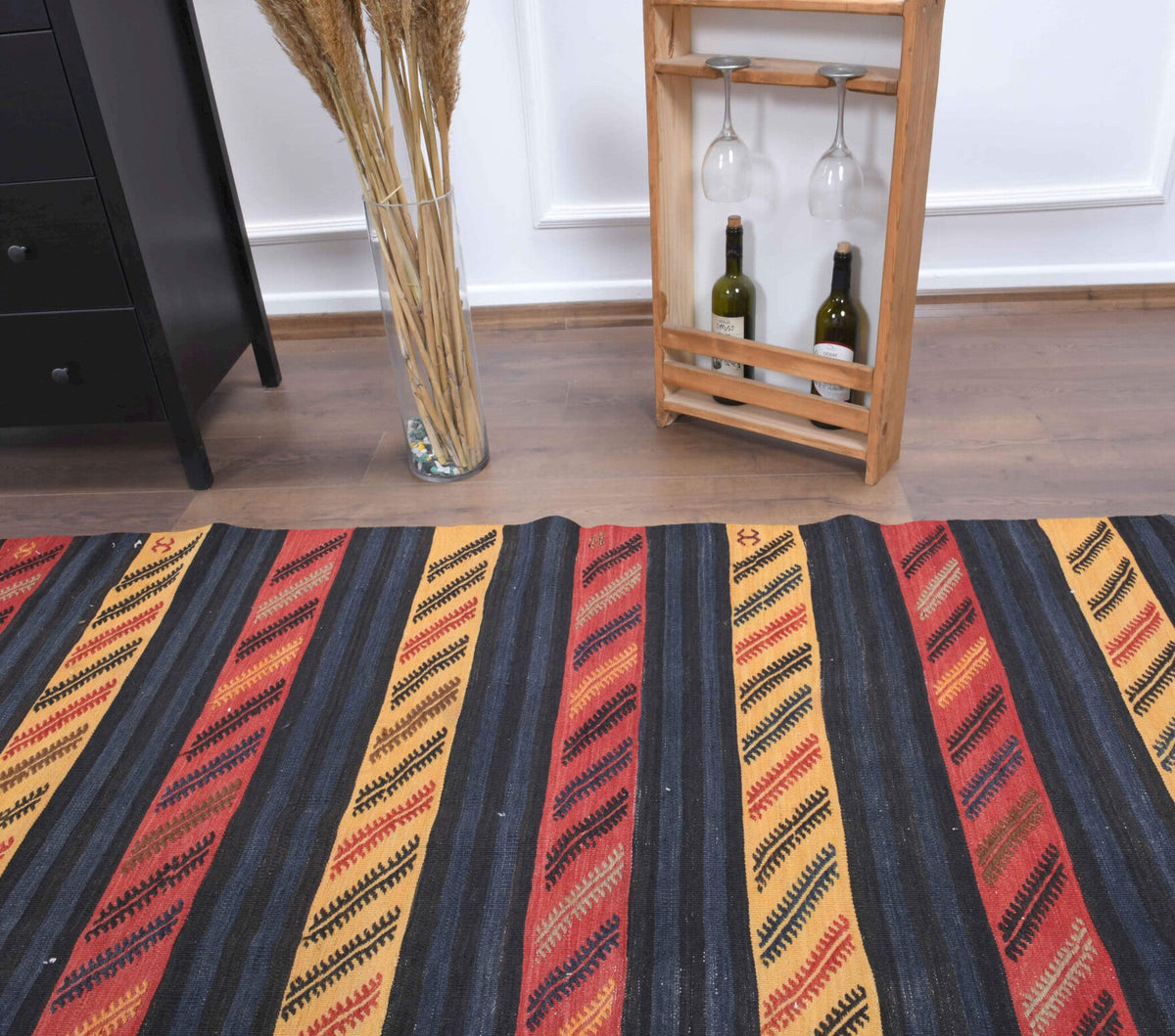 4x14 Wool Vintage Kilim Runner Rug