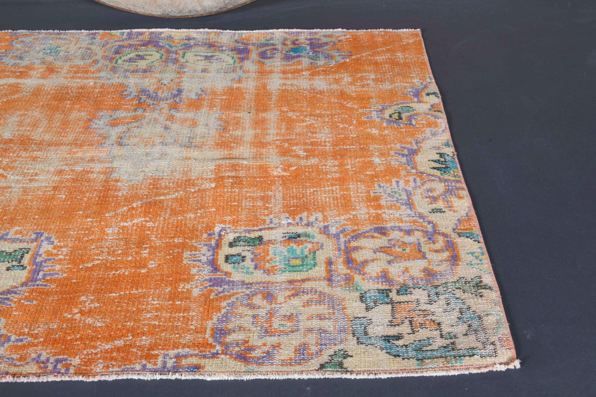 El yapımı vintage halı 91x122 cm oryantal desenli yün - mekan görünümü