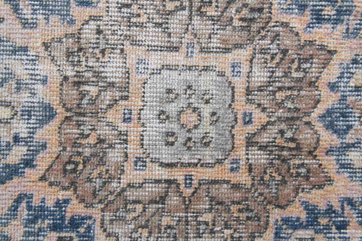 El yapımı vintage halı 117x155 cm oryantal desenli yün - açık alan görünümü
