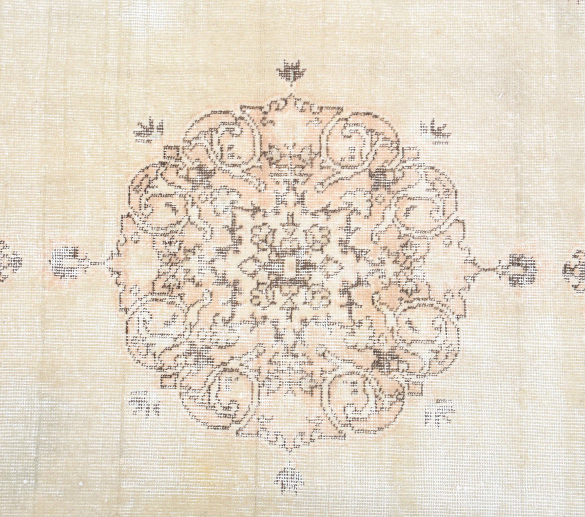 El yapımı vintage halı 112x188 cm oryantal desenli yün - desen detayı