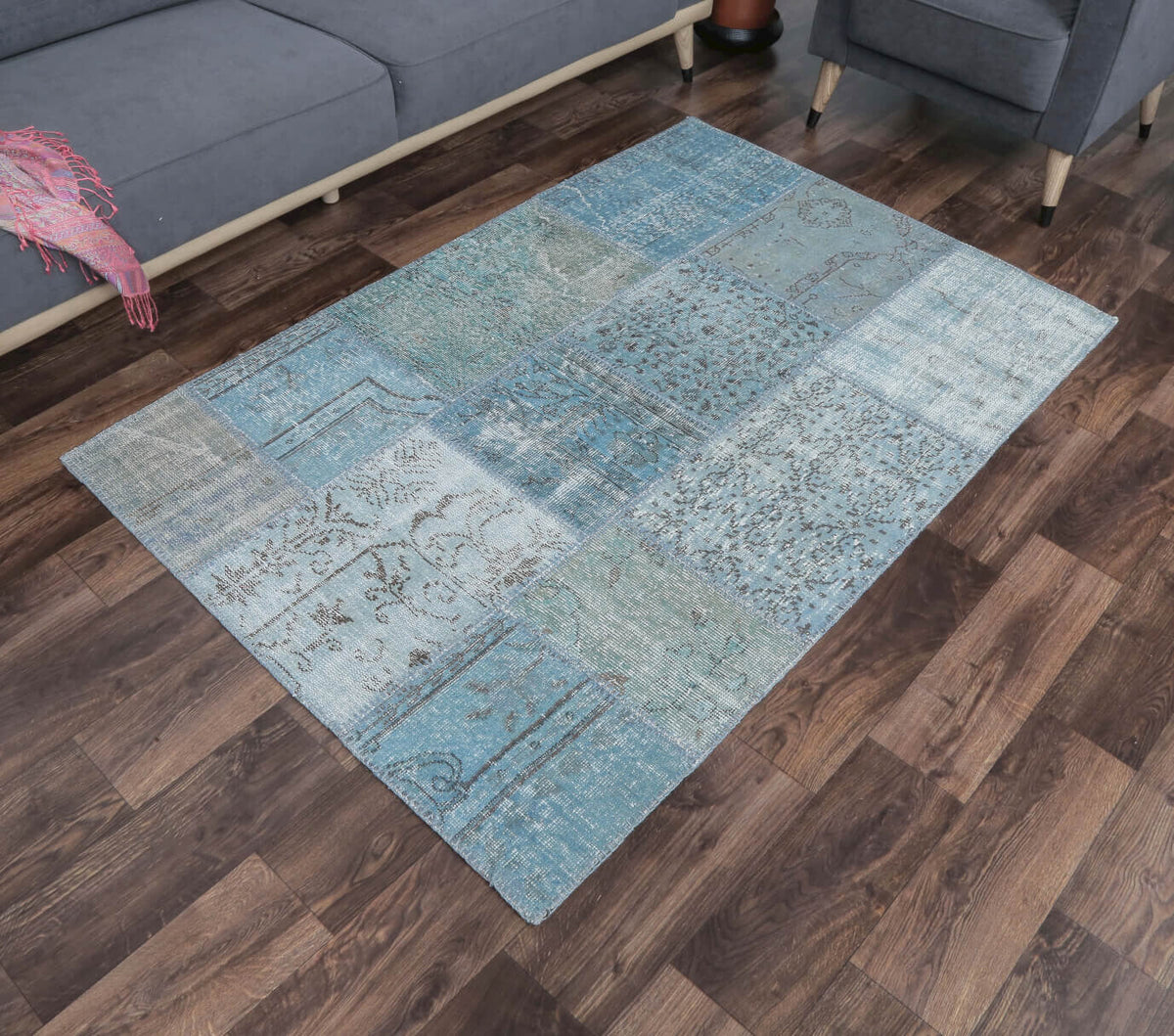 4x6 Vintage Handmade Patchwork Area Rug