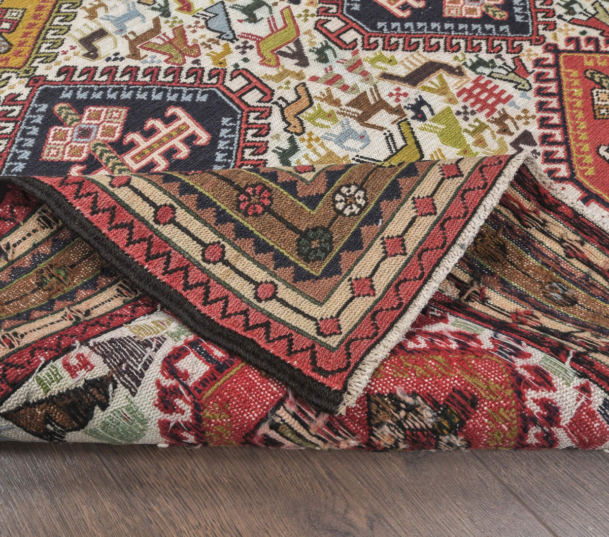 Tek parça el dokuma vintage kilim 120x180 cm (2,16 m²) – Pera Halı