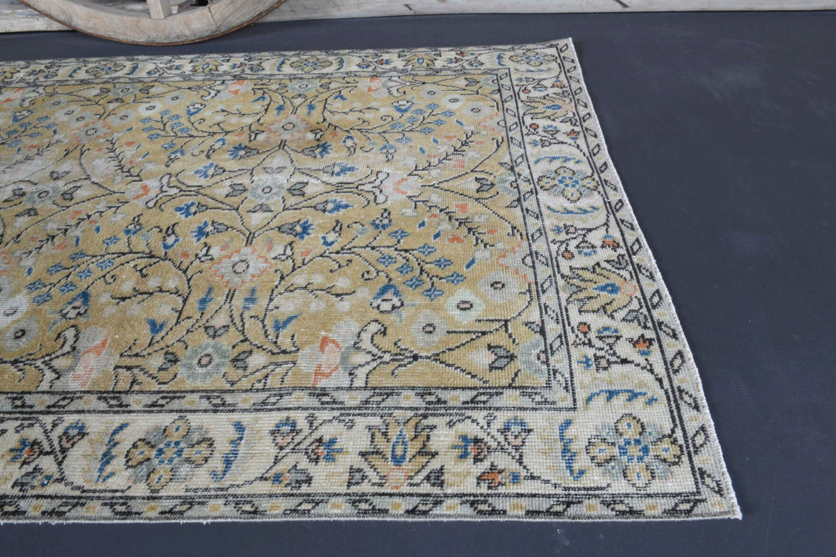 4x7 Handmade Antique Area Rug