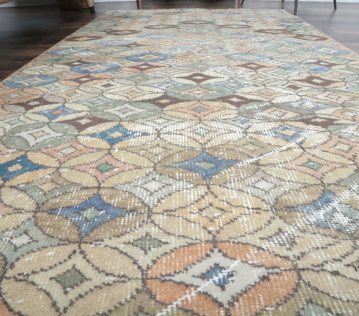 4x7 Vintage Handmade Anatolian Retro Rug