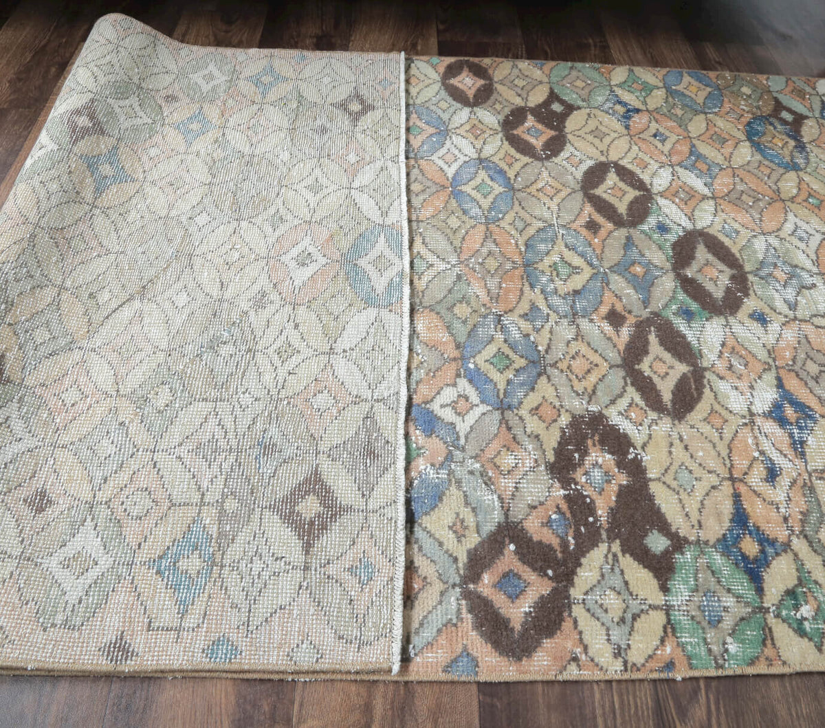 4x7 Vintage Handmade Anatolian Retro Rug