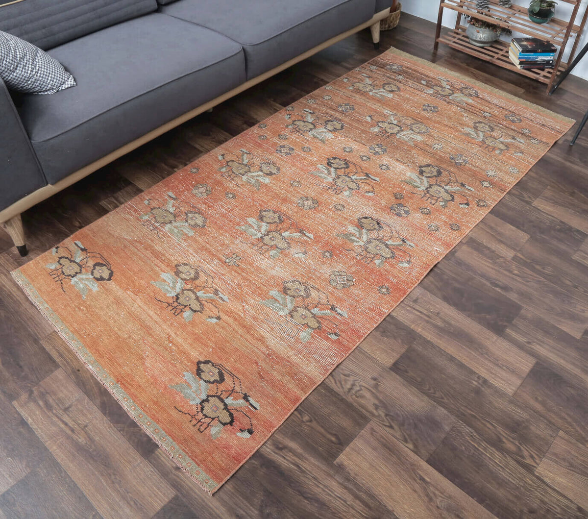 4x7 Vintage Handmade Area Rug, Teppich | Rugser �� Turkish Rug