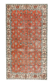 Brunt Orange Vintage Area Rug