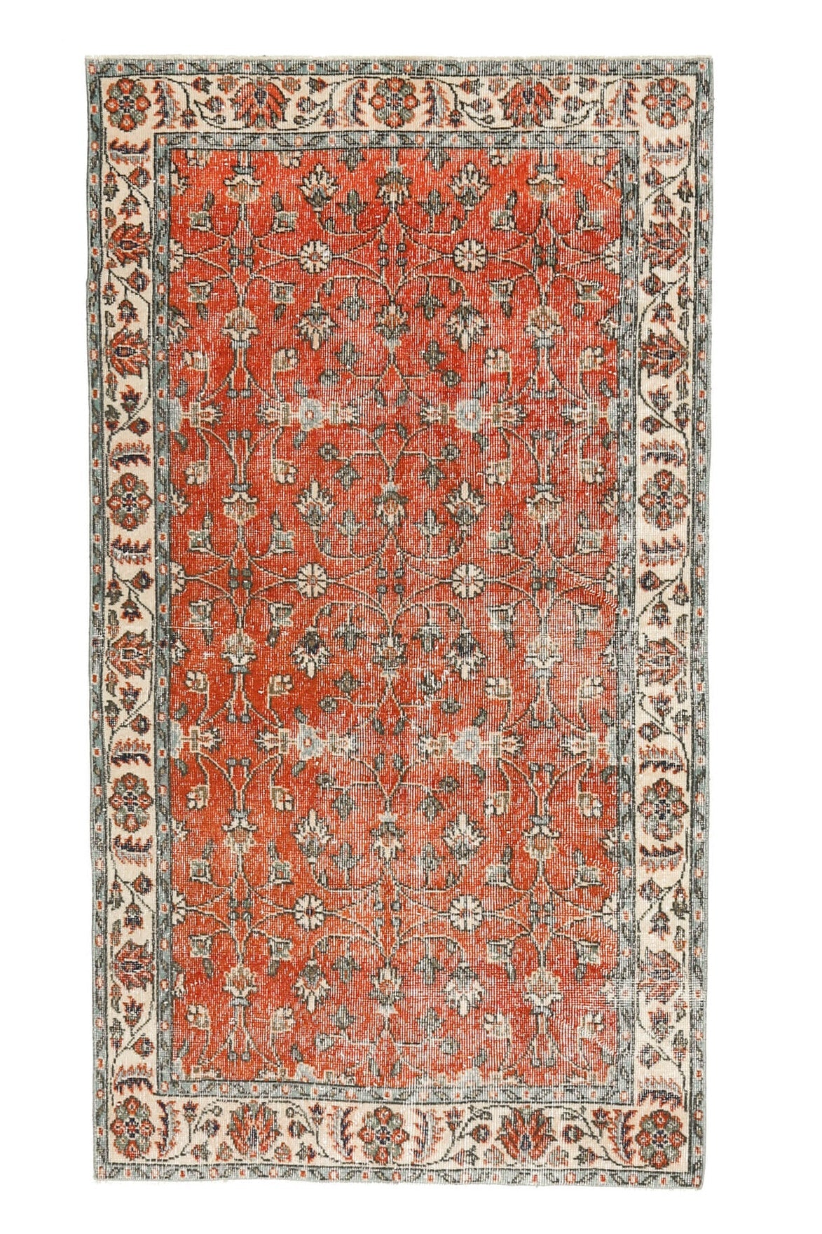 Brunt Orange Vintage Area Rug