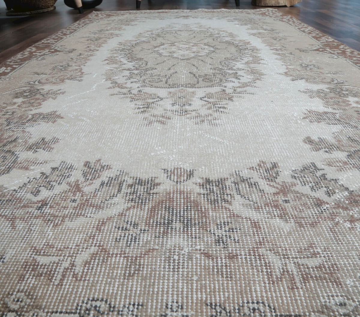 4x7 Vintage Handmade Isparta Area Rug