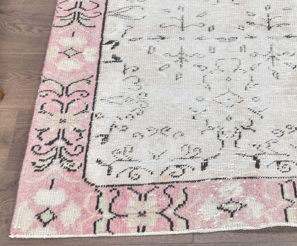 4x7 Vintage Handmade Anatolian Area Rug