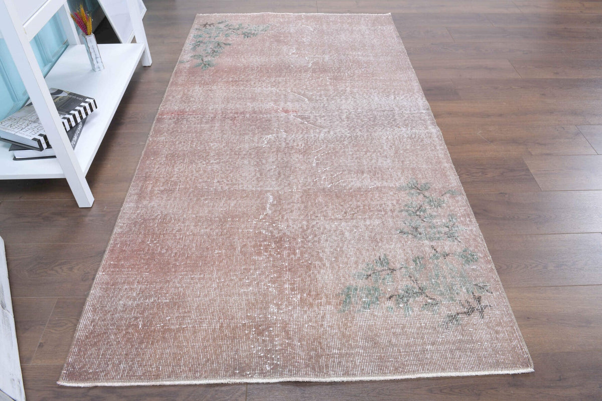 El yapımı vintage halı 109x213 cm soyut desenli yün - desen detayı