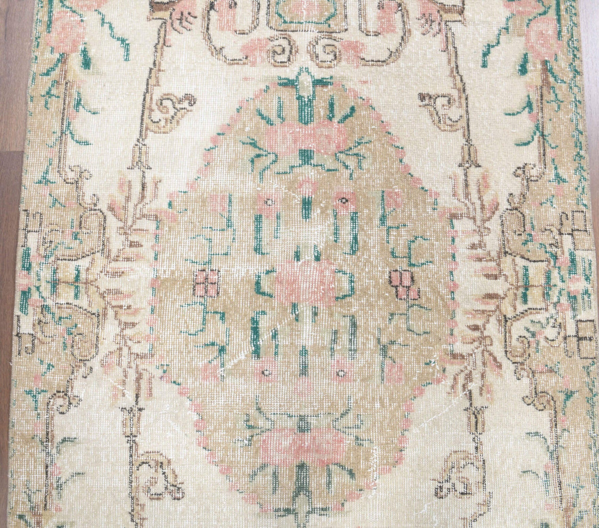 El yapımı vintage yolluk 109x287 cm oryantal desenli yün - mekan görünümü