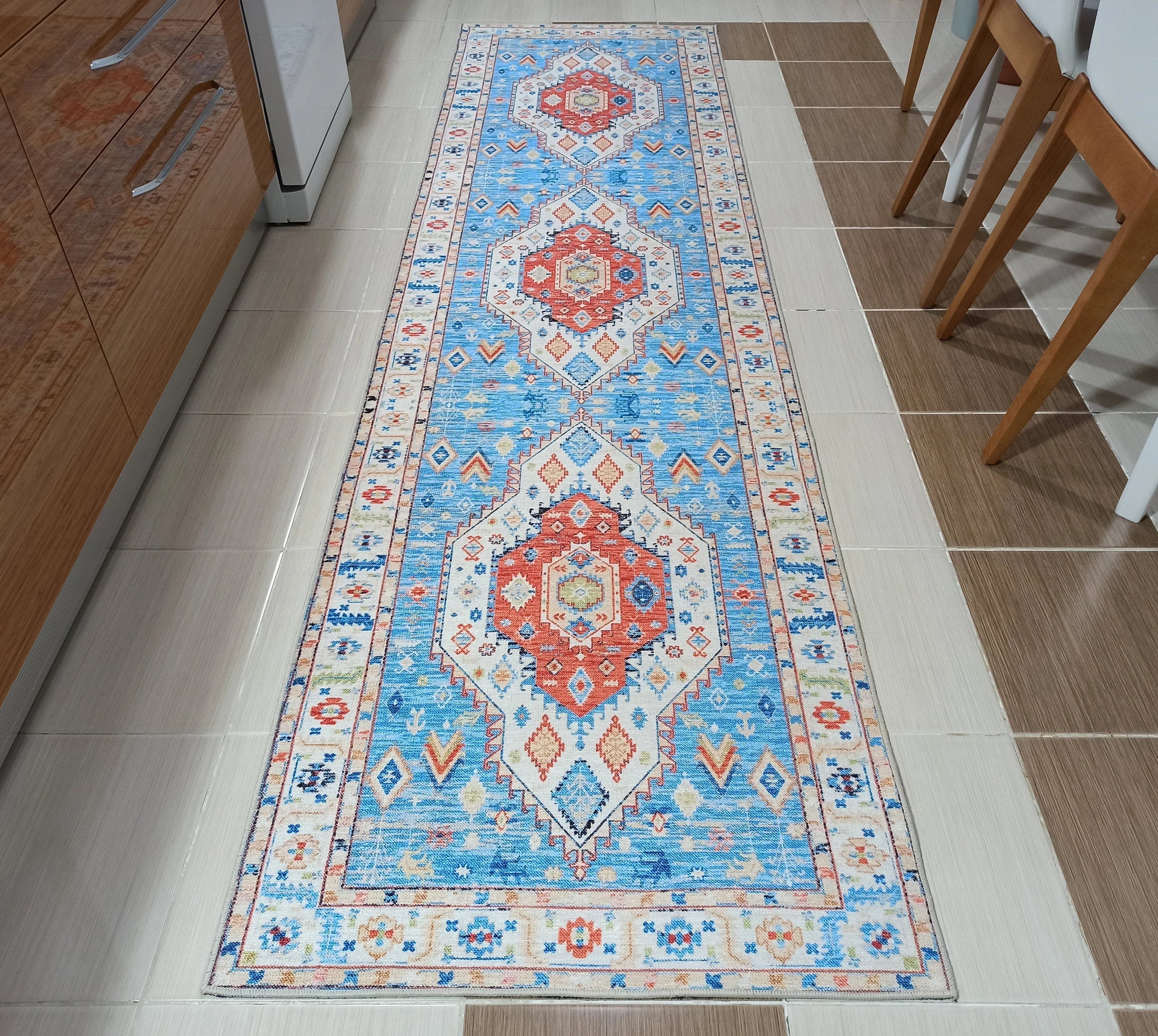 Gray Geometric Patterned Vintage Carpet - CLEARANCE - 11448OU