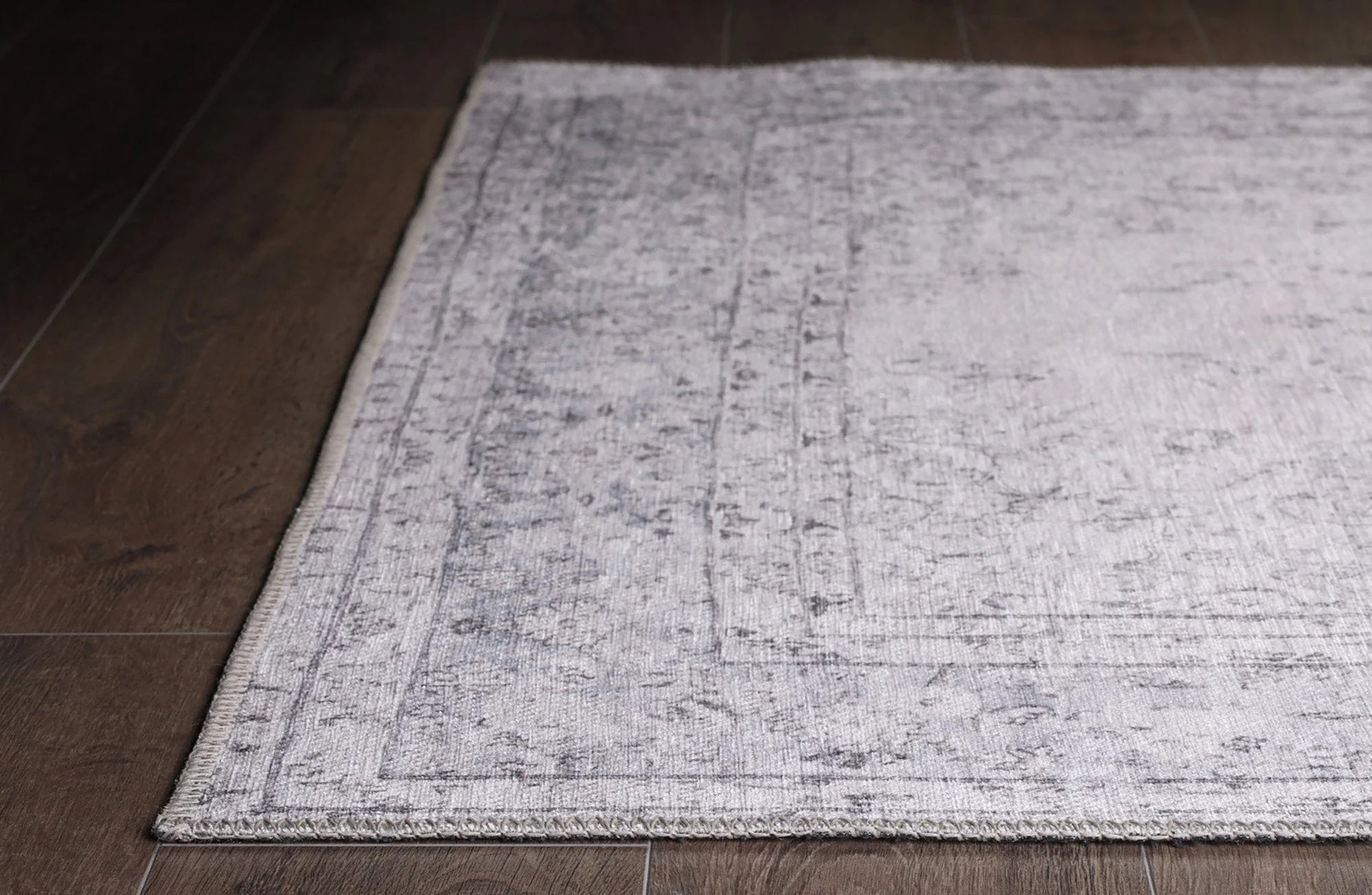 Gray Geometric Patterned Vintage Carpet - CLEARANCE - AL128OU