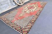 El yapımı vintage yolluk 122x335 cm oryantal desenli yün - detay görünümü