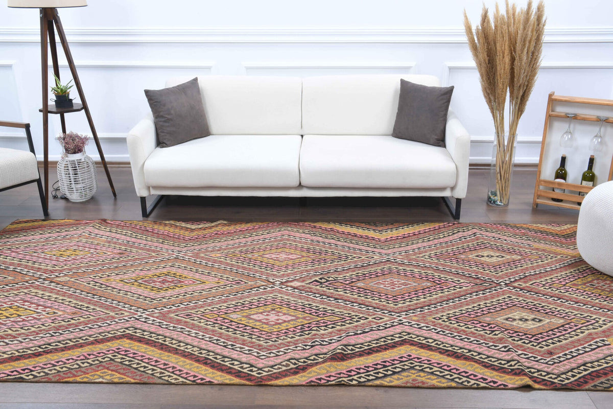 5x12 Wool Kilim Vintage Runner Rug
