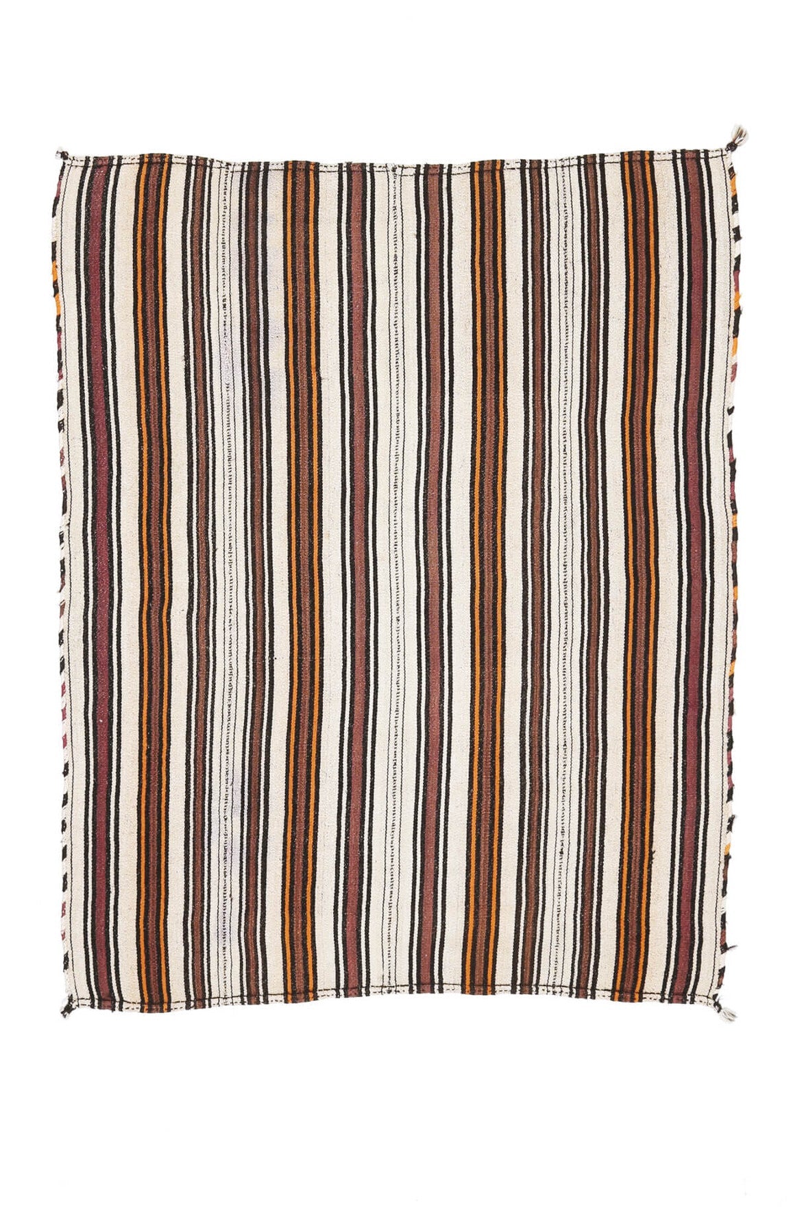 El yapımı vintage halı 163x211 cm çizgili desenli yün - mekan görünümü