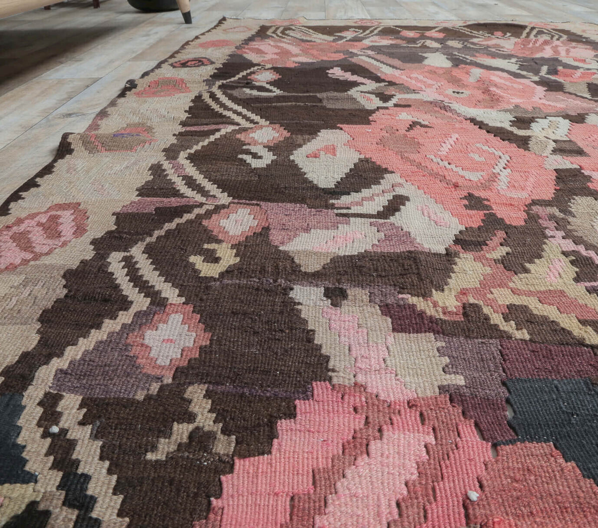 5x7 Vintage Handmade Karabakh Kilim Area Rug
