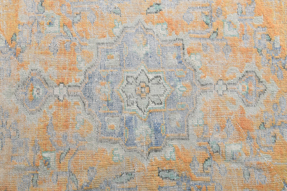 El yapımı vintage halı 165x234 cm oryantal desenli yün - desen detayı