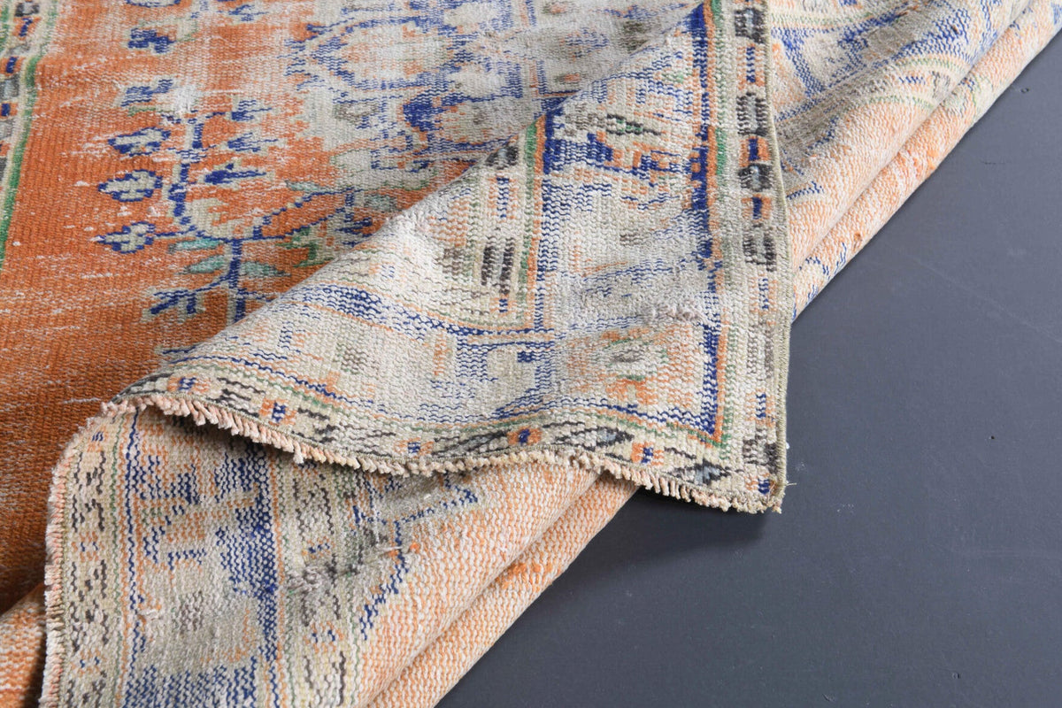 El yapımı vintage halı 150x239 cm oryantal desenli yün - desen detayı
