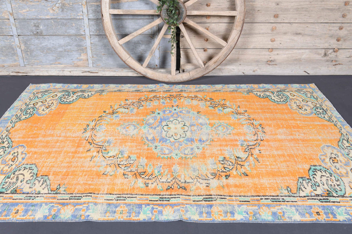 5x8 Handmade Vintage Area Anatolian Rug