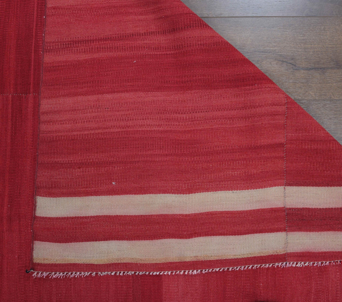 El yapımı vintage halı 157x254 cm düz desenli yün - desen detayı