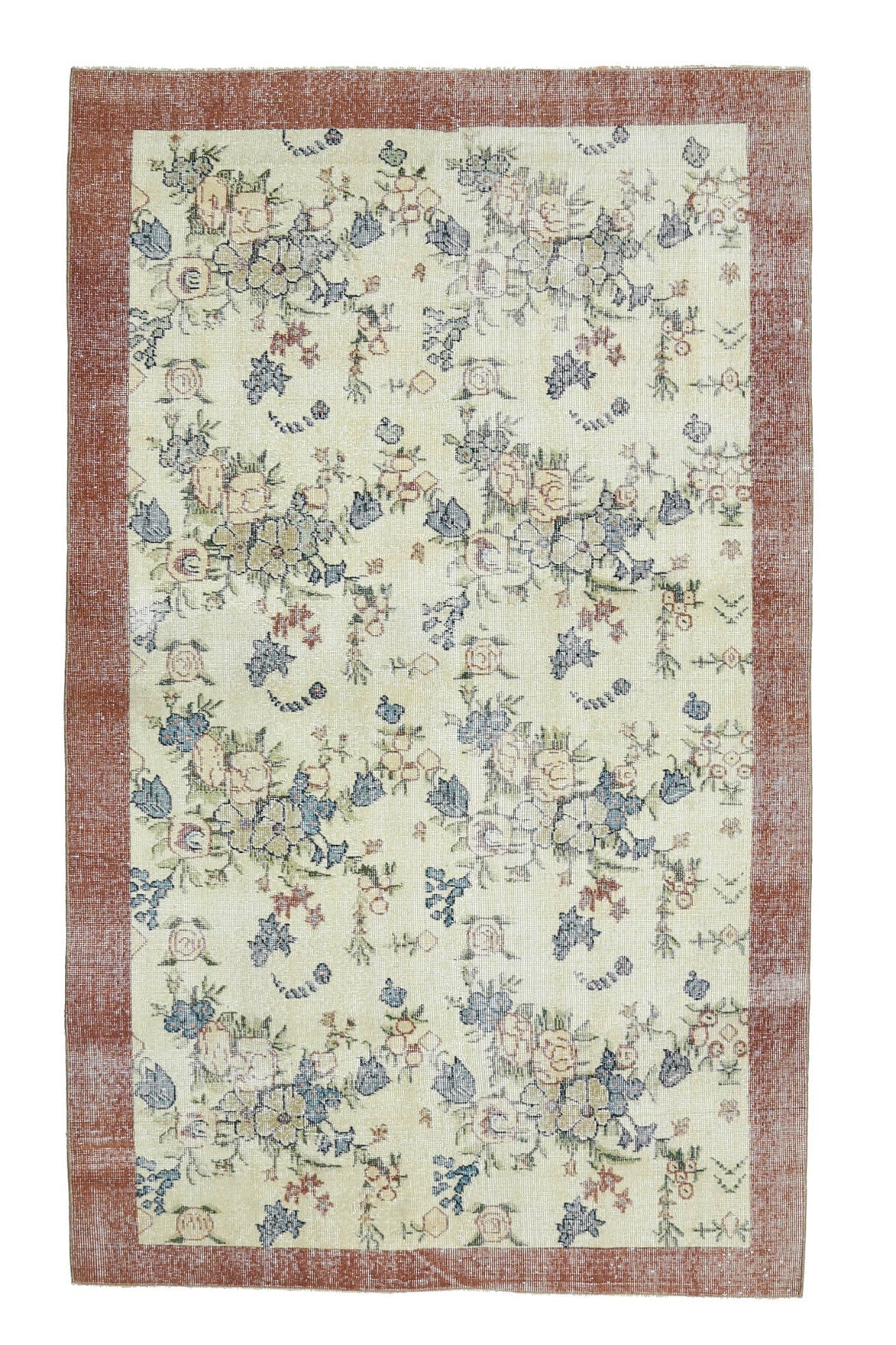 5x8 Handmade Vintage Hereke Area Rug