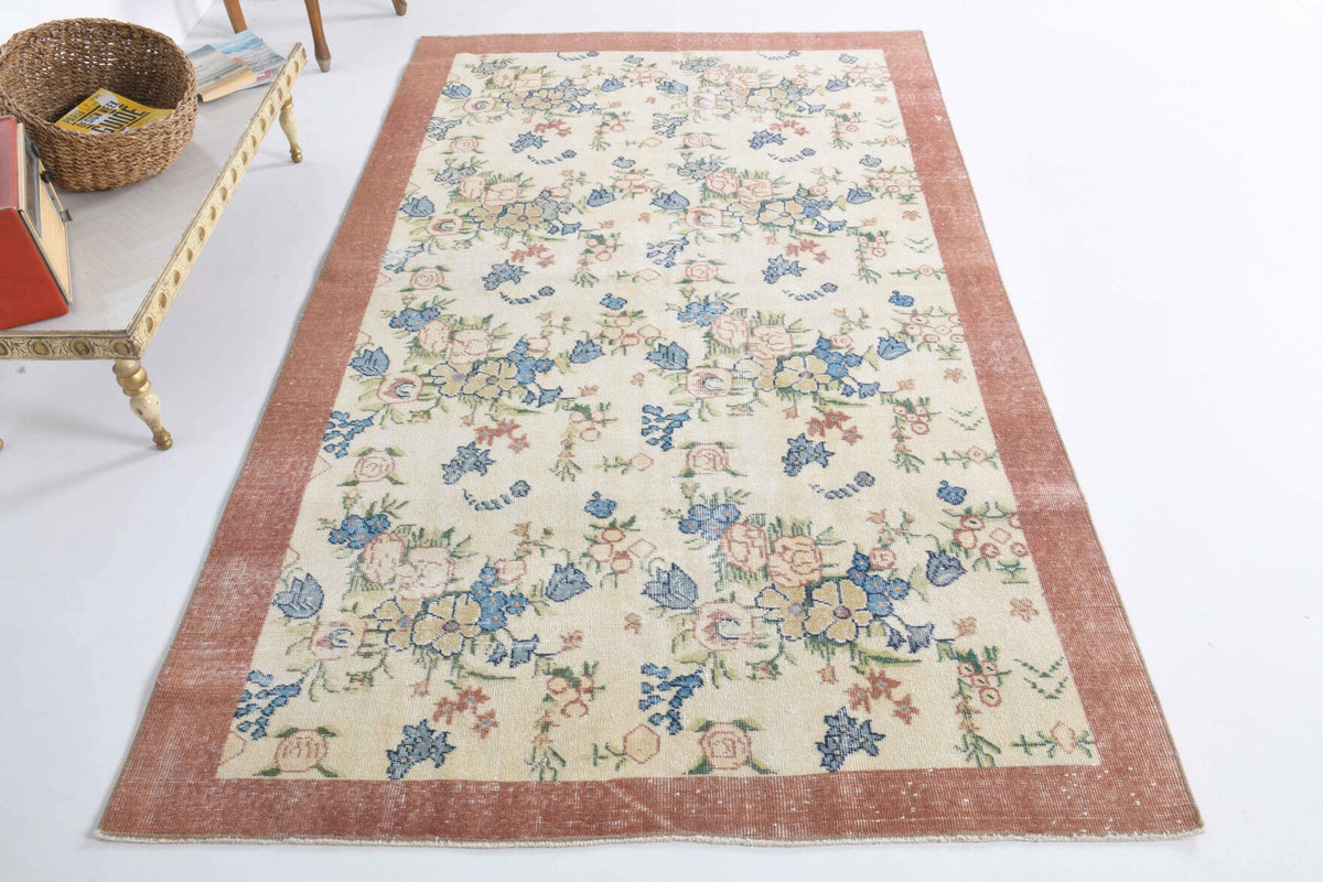 5x8 Handmade Vintage Hereke Area Rug