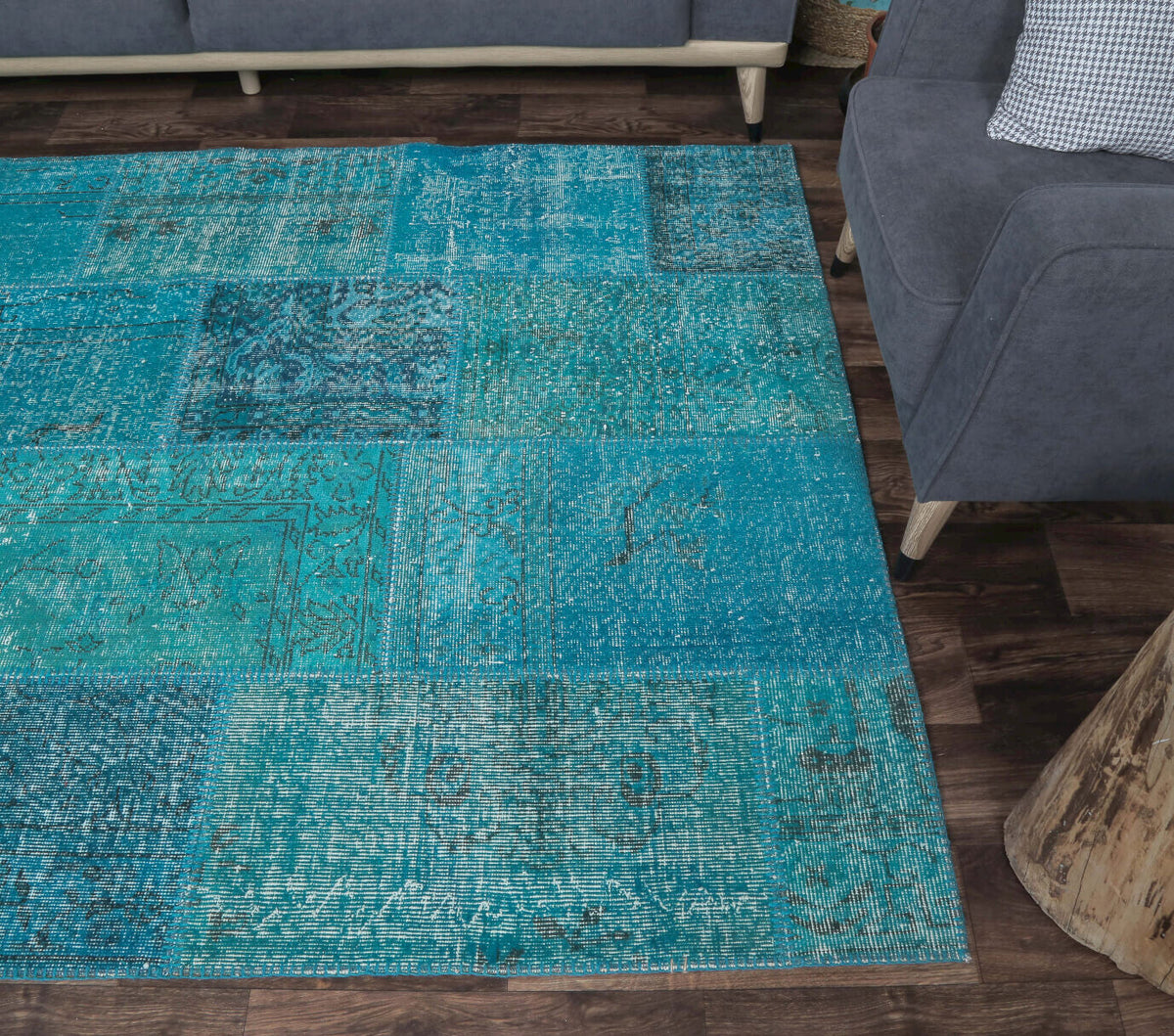 5x8 Vintage Handmade Pastel Area Rug