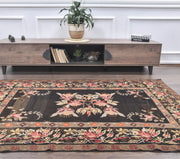 1960'lardan Anadolu kökenli kilim motifli el dokuma vintage kilim, 139x230 cm